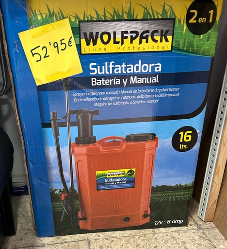 Sulfatadora batería y manual 16L